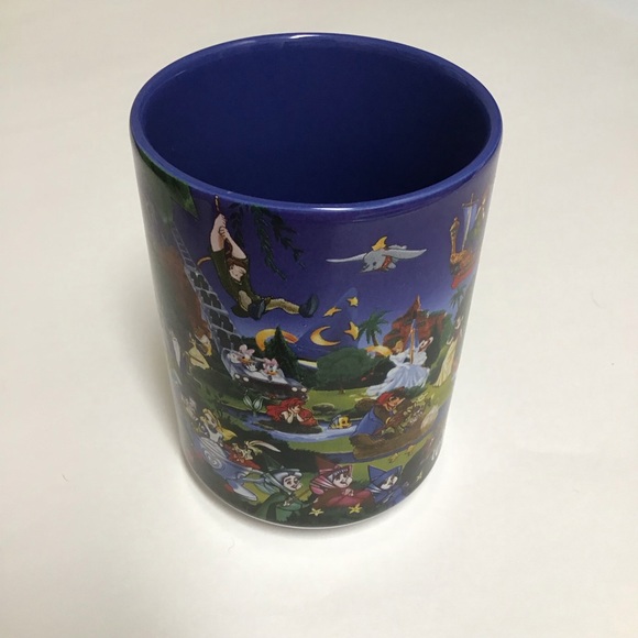 Disney Parks DAD Big Coffee Mug Castle Wrap Graphic Classic Characters Vintage - Picture 8 of 11